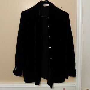 velvet button down